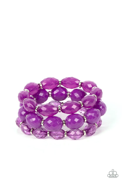 Tropical Hideaway - Purple Necklace and High Tide Hammock Purple Necklace and Bracelet Set