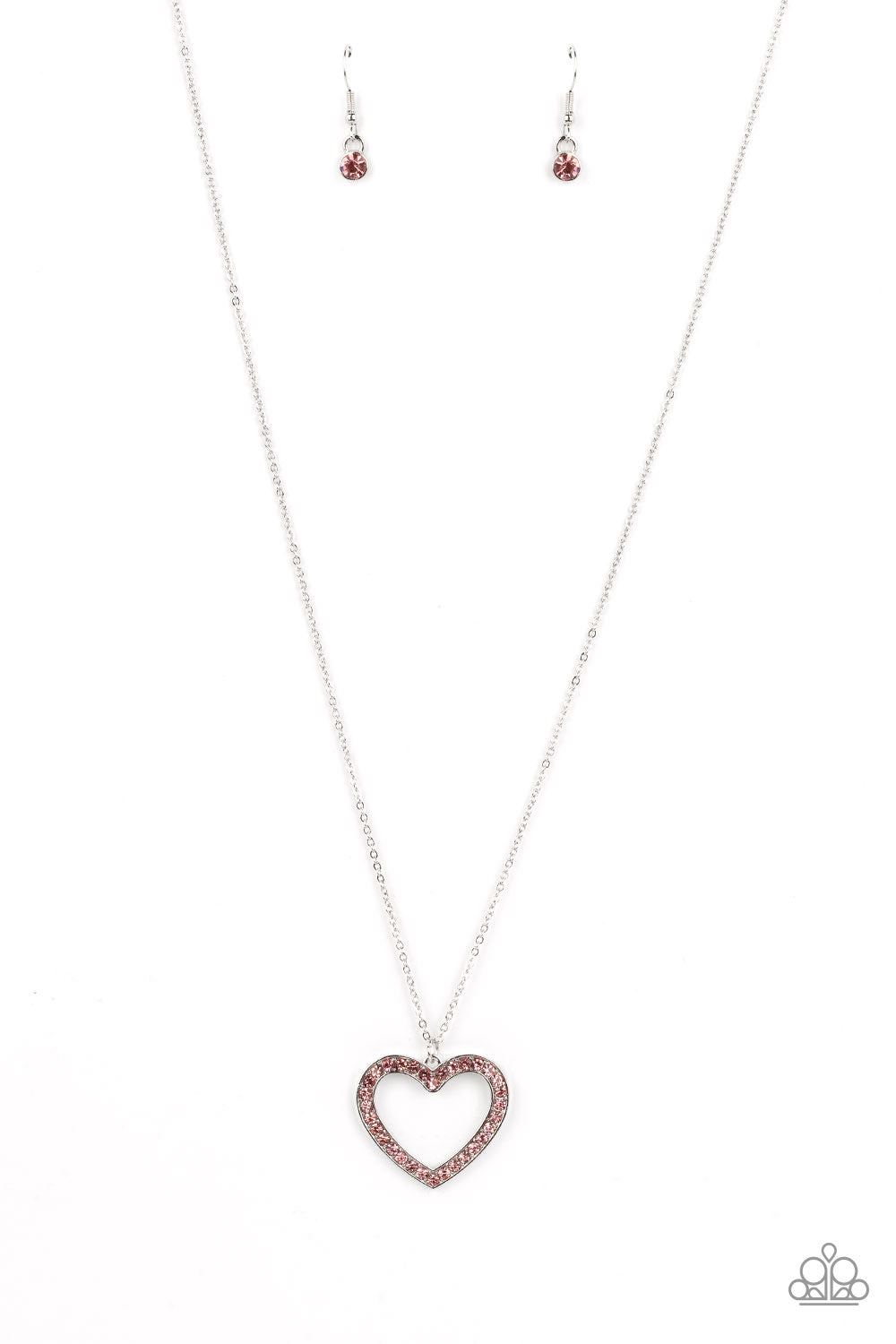Dainty Darling - Pink Necklace and Sweetheart Serenade Red Earrings