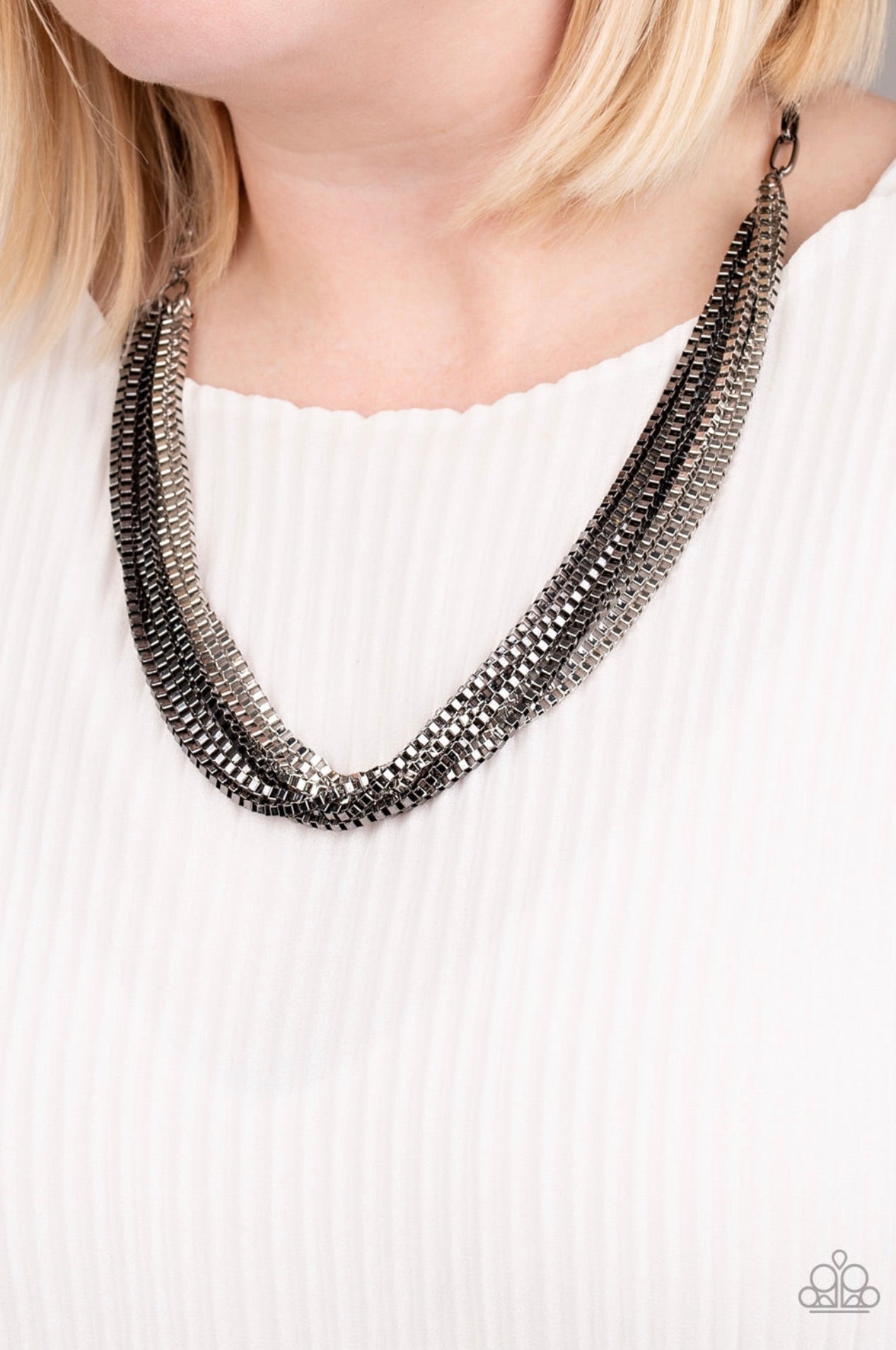 Beat Box Queen - Black Paparazzi Necklace and Industrial Icon Black Bracelet