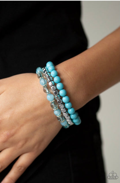 Globetrotter Glam - Blue - Paparazzi Bracelet