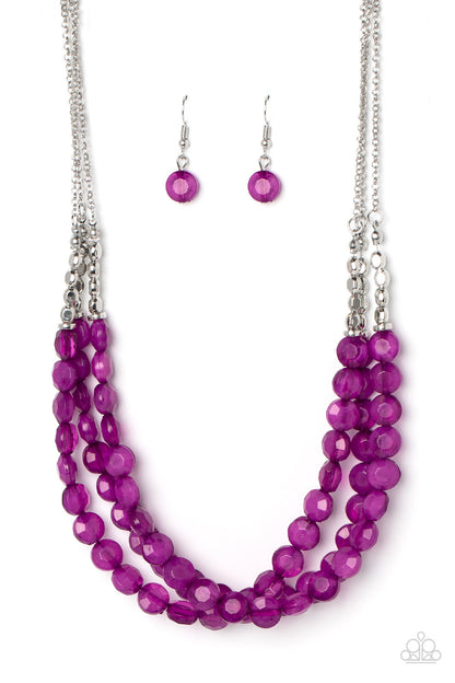 Pacific Picnic - Purple - Paparazzi Necklace and Seaside Siesta Purple - Paparazzi Necklace
