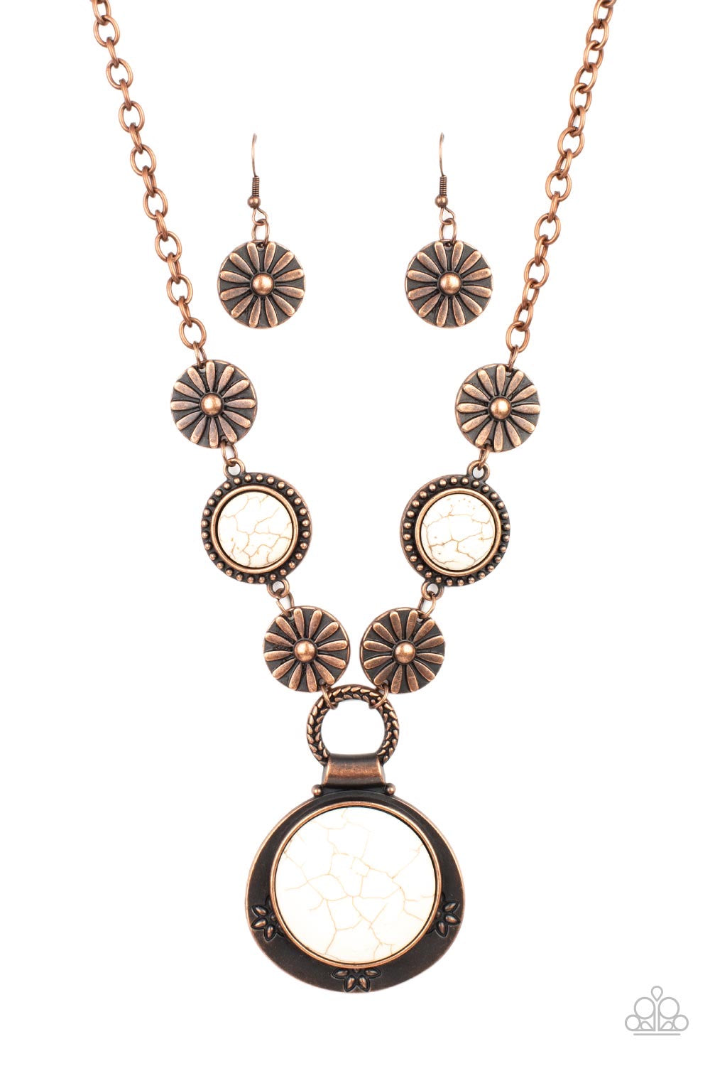 Saguaro Garden - Copper Necklace and Fredonia Flower Patch Copper Bracelet