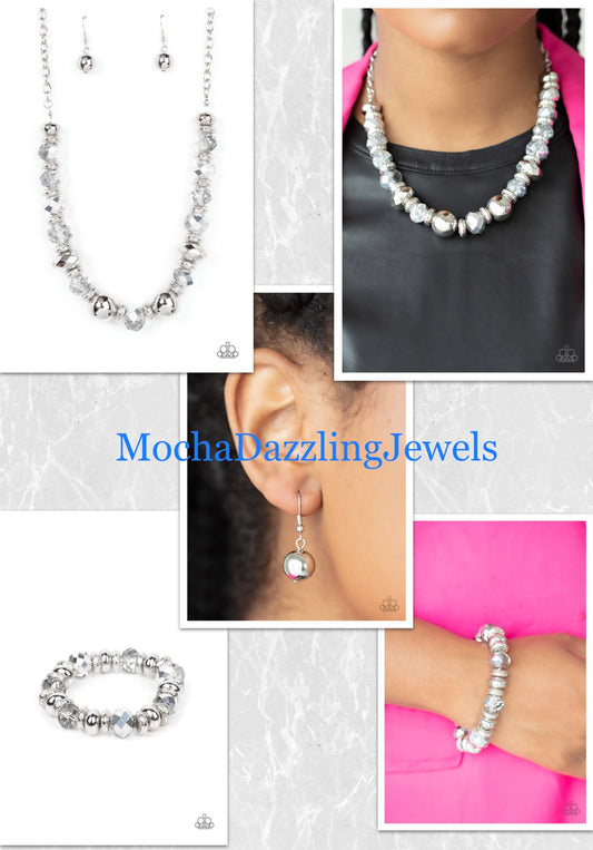 Interstellar Influencer - Silver Necklace and Power Pose - Silver Bracelet