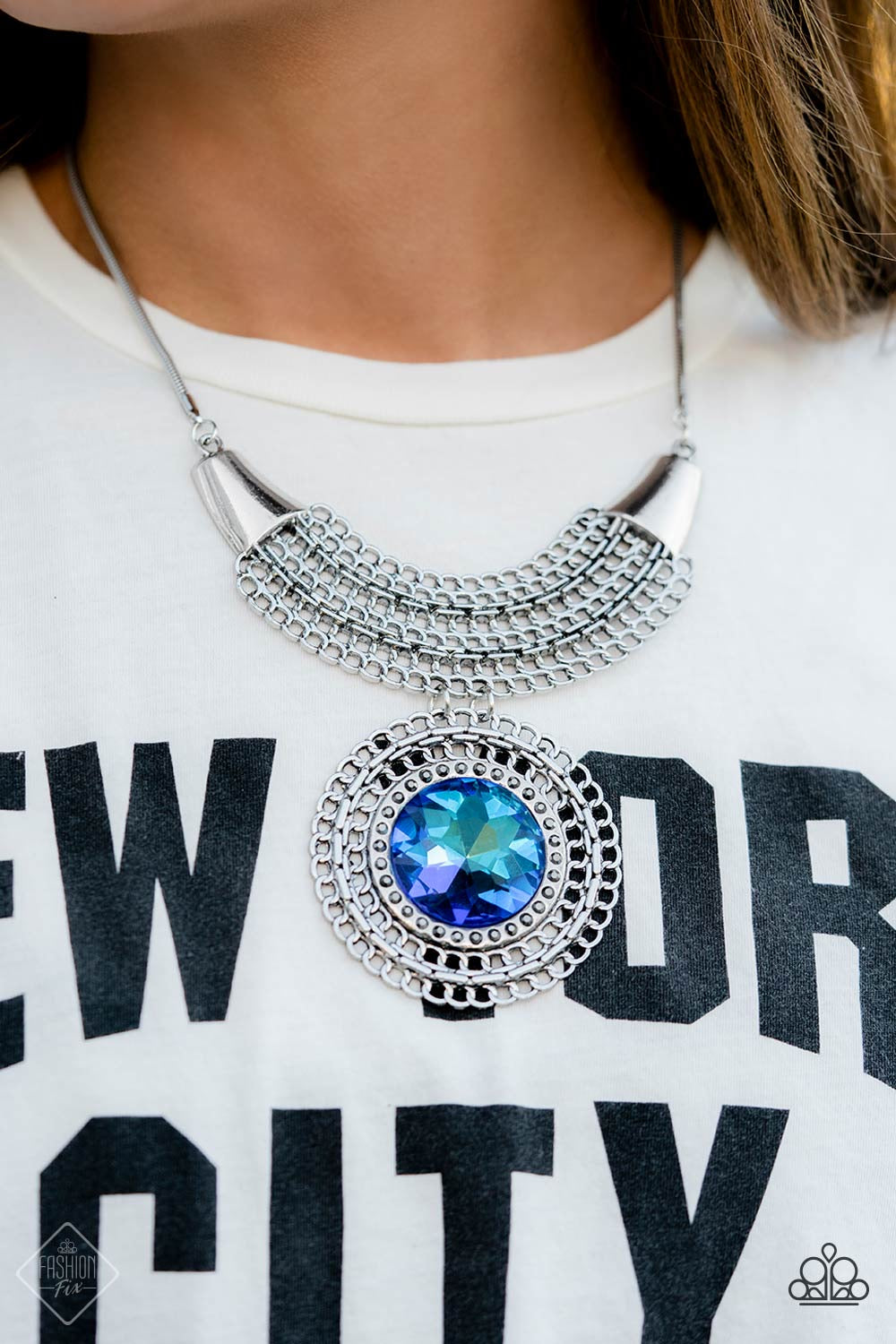 Excalibur Extravagance Blue - Necklace and Arthurian A-Lister Blue - Earrings (2022 December Fashion Fix)