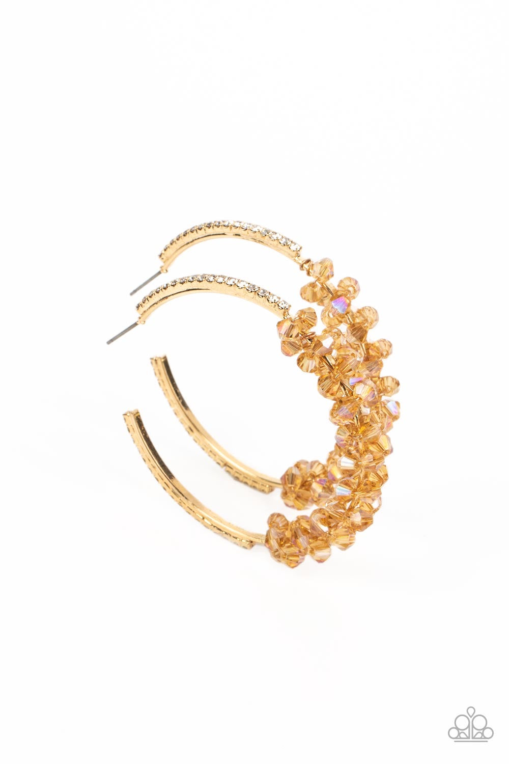 Bubble-Bursting Bling - Gold Paparazzi Earrings and Baubly Personality Gold - Paparazzi Bracelet