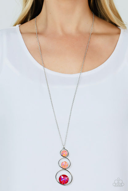 Celestial Courtier - Orange Necklace and Radiant on Repeat - Orange Bracelet