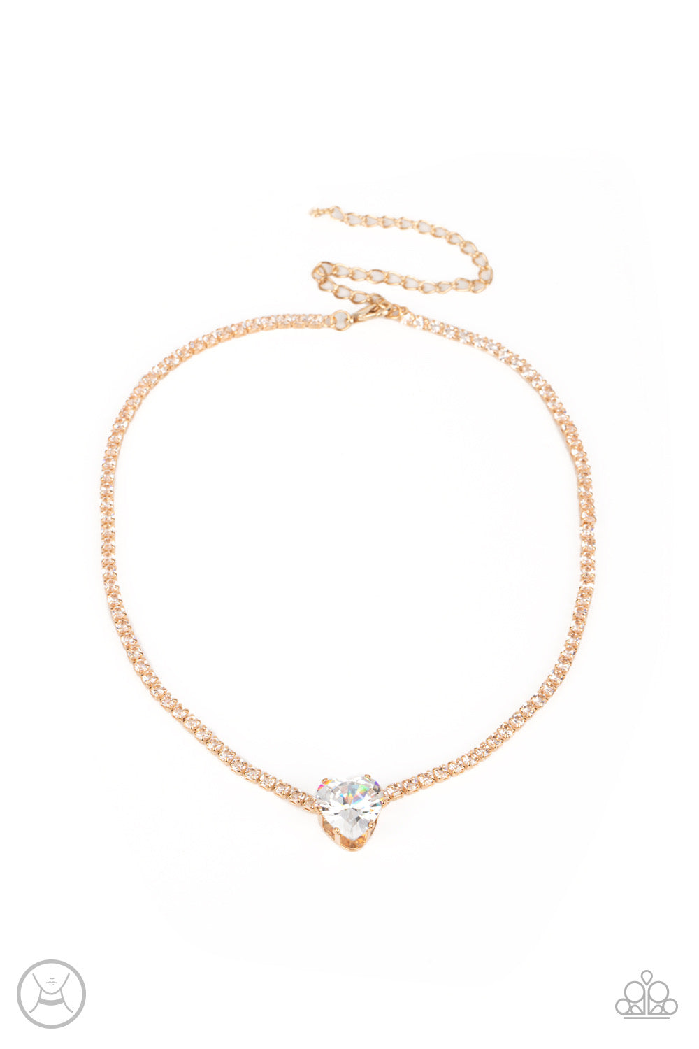 Flirty Fiancé - Gold - Necklace and Bedazzled Beauty Gold Bracelet