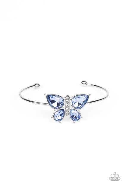 Free-Flying Flutter - Blue - Paparazzi Necklace and Butterfly Beatitude Blue - Paparazzi Bracelet