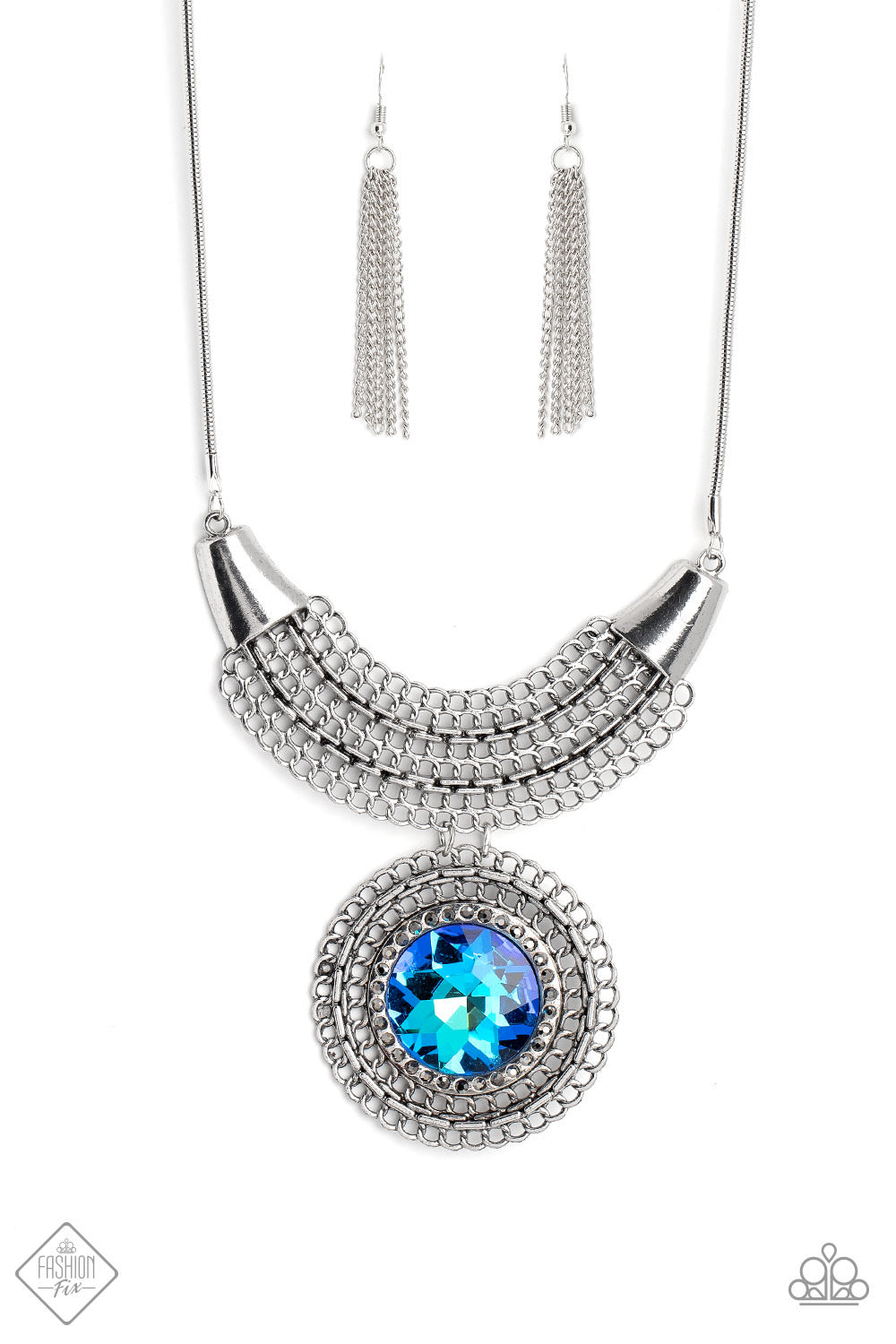Excalibur Extravagance Blue - Necklace and Arthurian A-Lister Blue - Earrings (2022 December Fashion Fix)