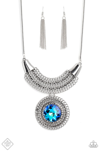 Excalibur Extravagance Blue - Necklace and Arthurian A-Lister Blue - Earrings (2022 December Fashion Fix)