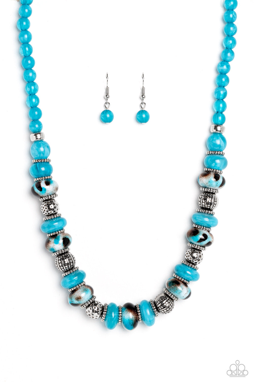 Warped Whimsicality - Blue Necklace and Warped Wayfarer Blue Bracelet