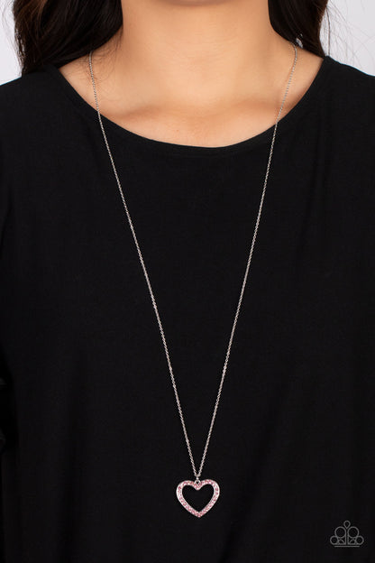 Dainty Darling - Pink Necklace and Sweetheart Serenade Red Earrings