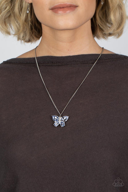 Free-Flying Flutter - Blue - Paparazzi Necklace and Butterfly Beatitude Blue - Paparazzi Bracelet