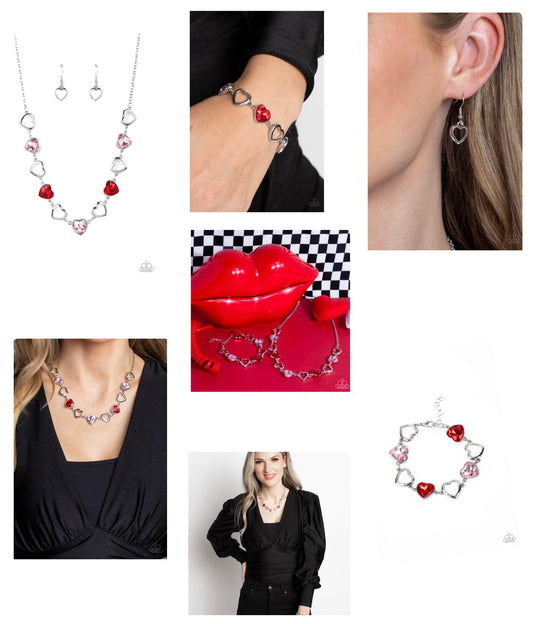 Contemporary Cupid - Multi Necklace and Sentimental Sweethearts Multi Bracelet