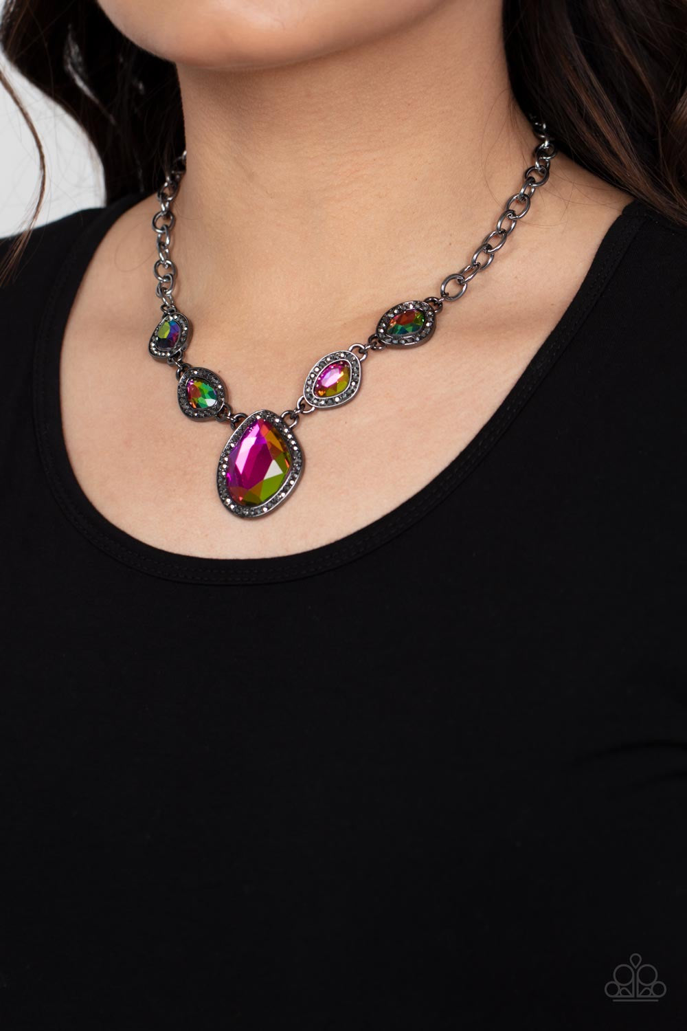 The Upper Echelon - Multi Necklace and Dripping Self-Confidence - Multi Earrings