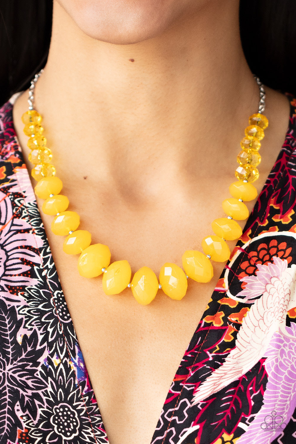 Happy-GLOW-Lucky - Yellow Paparazzi Necklace and Keep Glowing Forward Yellow Bracelet