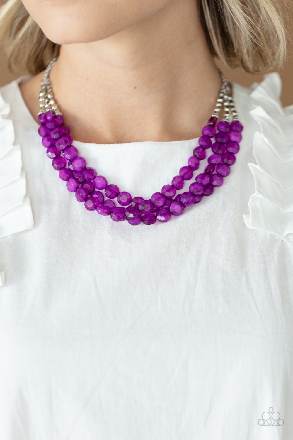 Pacific Picnic - Purple - Paparazzi Necklace and Seaside Siesta Purple - Paparazzi Necklace