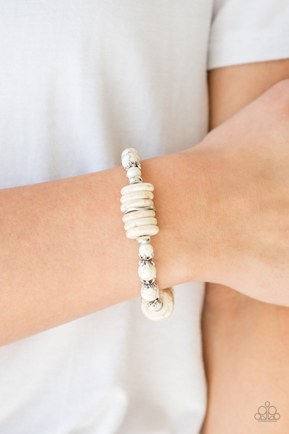 Sagebrush Serenade - White - Paparazzi Bracelet