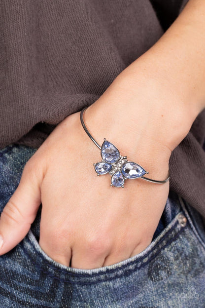Free-Flying Flutter - Blue - Paparazzi Necklace and Butterfly Beatitude Blue - Paparazzi Bracelet
