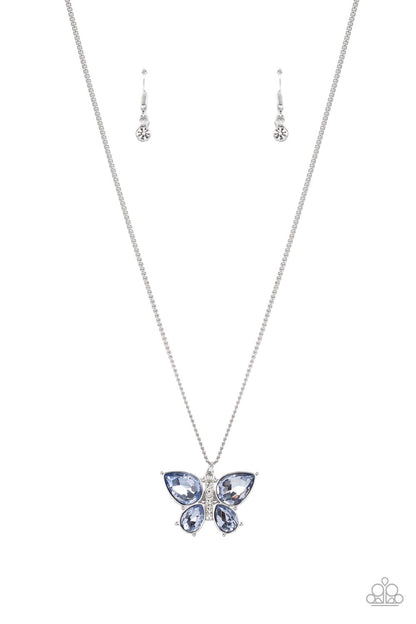 Free-Flying Flutter - Blue - Paparazzi Necklace and Butterfly Beatitude Blue - Paparazzi Bracelet