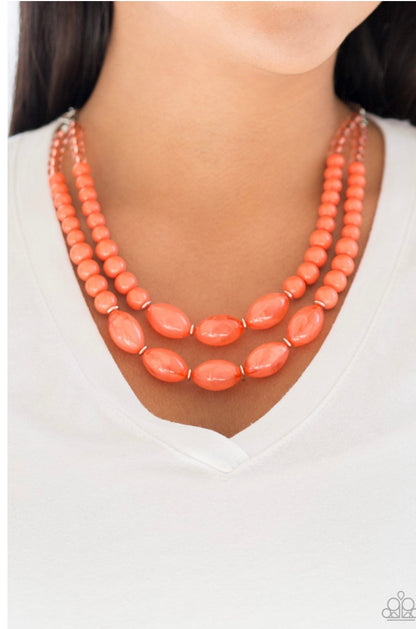 Sundae Shoppe - Orange Necklace