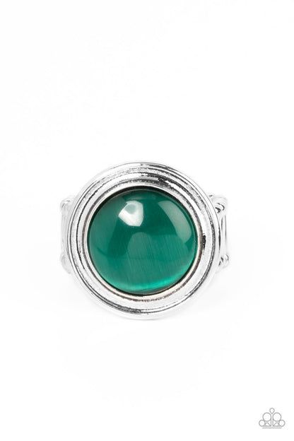 Famously Fashionable - Green Earrings, Laguna Luminosity - Green Ring,