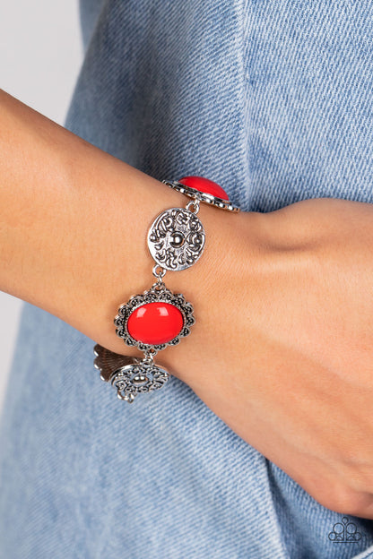 Poppy Persuasion Red Paparazzi Necklace and Positivity Poppy Red Paparazzi Bracelet