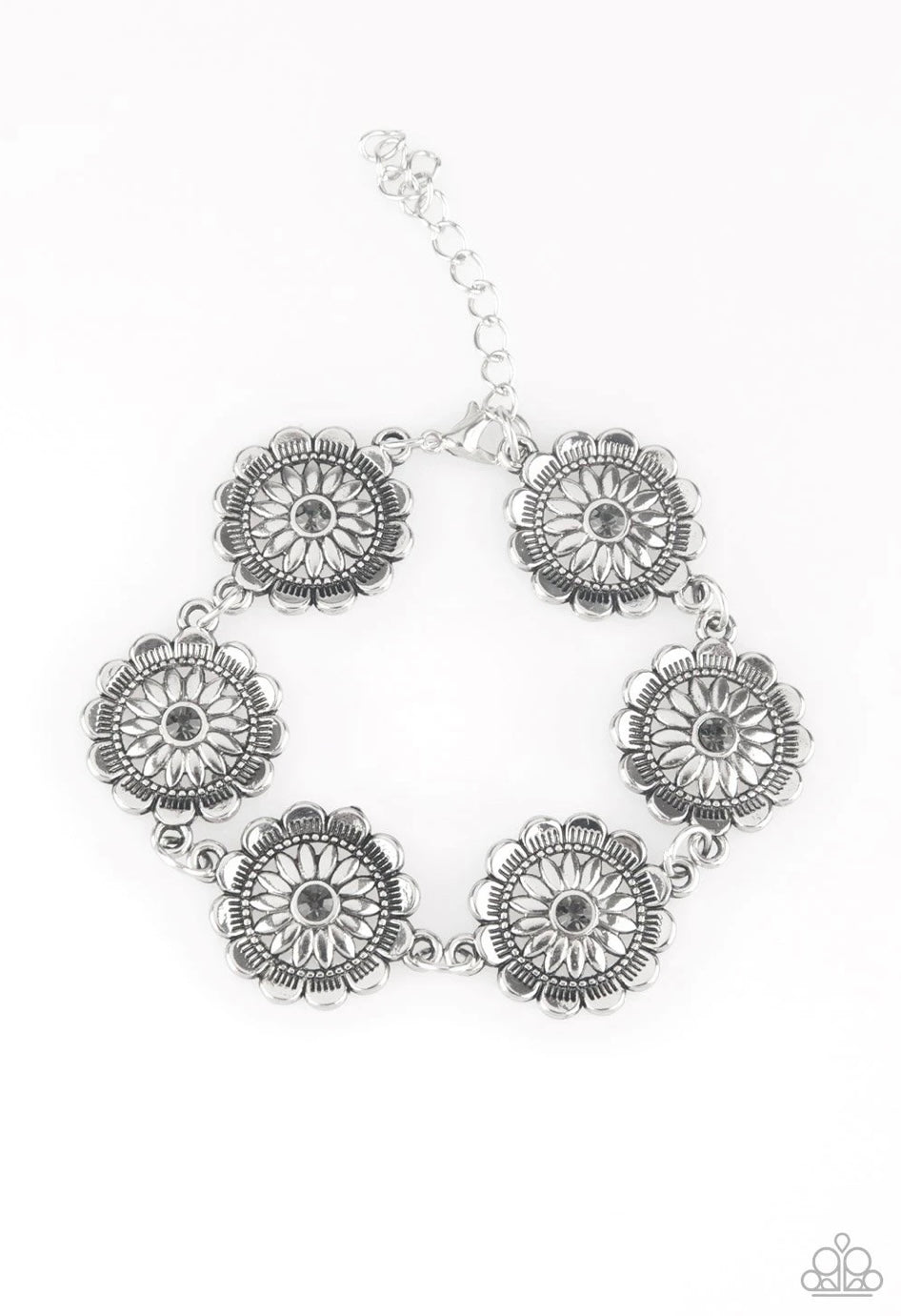 Funky Flower Child - Silver - Paparazzi Bracelet