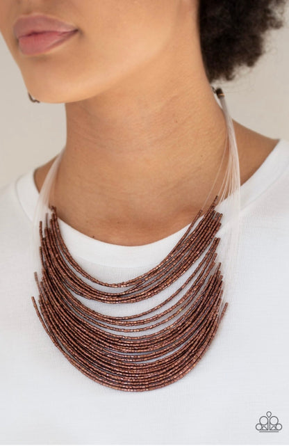 Catwalk Queen - Copper - Paparazzi Necklace