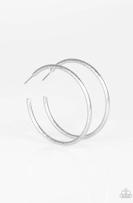 Double Or Nothing Silver - Paparazzi Earrings