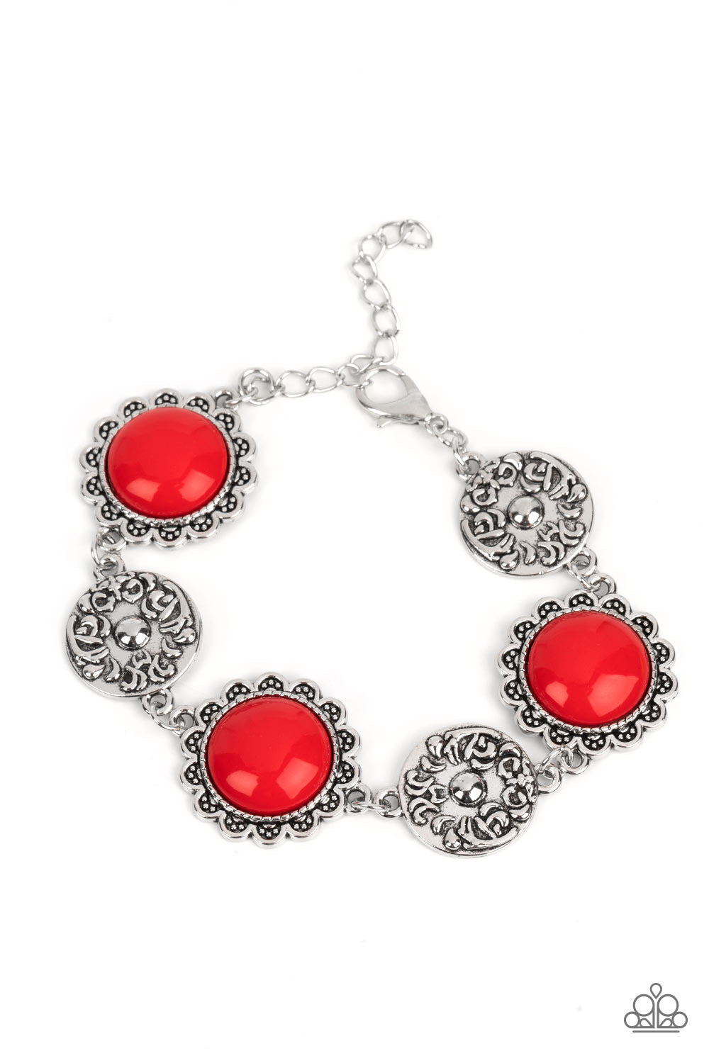 Poppy Persuasion Red Paparazzi Necklace and Positivity Poppy Red Paparazzi Bracelet