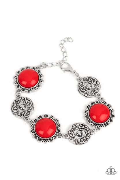 Poppy Persuasion Red Paparazzi Necklace and Positivity Poppy Red Paparazzi Bracelet