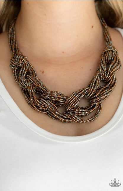 City Catawalk Copper - Paparazzi Necklace