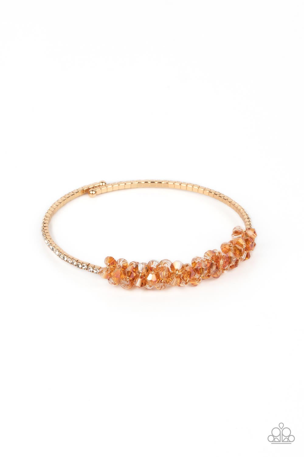 Bubble-Bursting Bling - Gold Paparazzi Earrings and Baubly Personality Gold - Paparazzi Bracelet