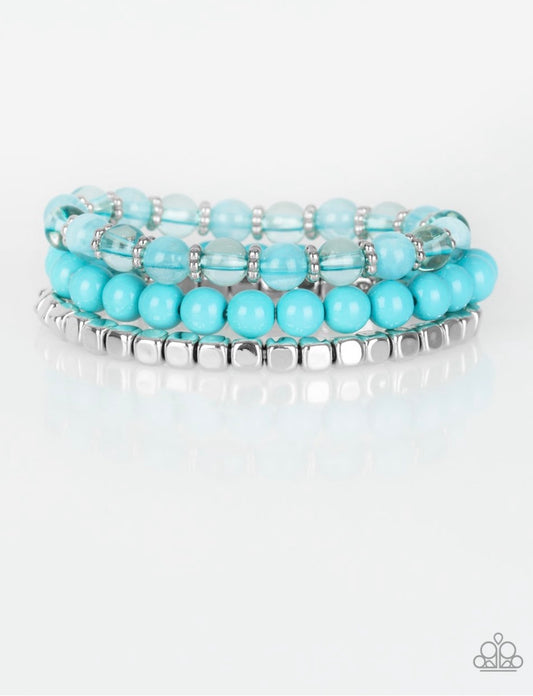 Globetrotter Glam - Blue - Paparazzi Bracelet