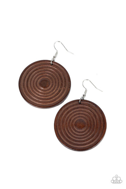 Boardwalk Bonanza Brown Paparazzi Bracelet and Caribbean Cymbal Brown Paparazzi Earrings