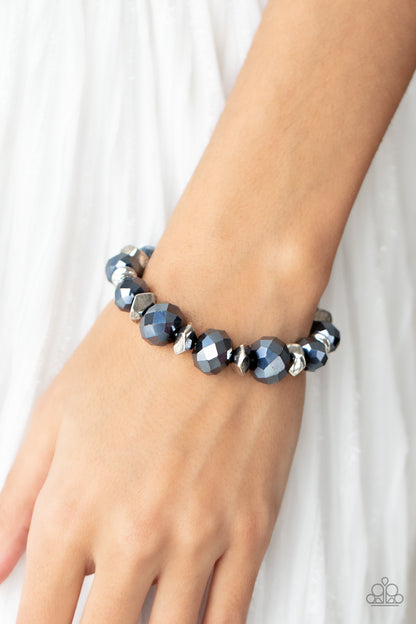 Cosmic Cadence - Blue Paparazzi Necklace and Astral Auras Blue Paparazzi Bracelet