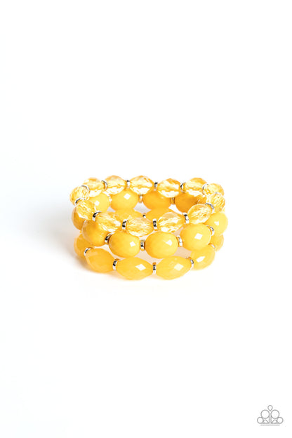 Tropical Hideaway - Yellow Necklace and High Tide Hammock Yellow Bracelet