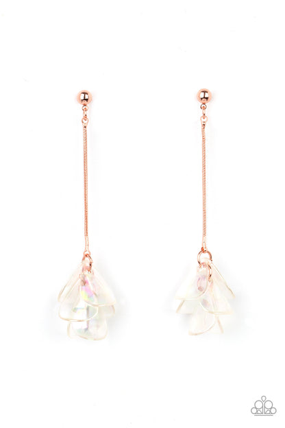 Keep Them In Suspense - Copper - Paparazzi Earrings