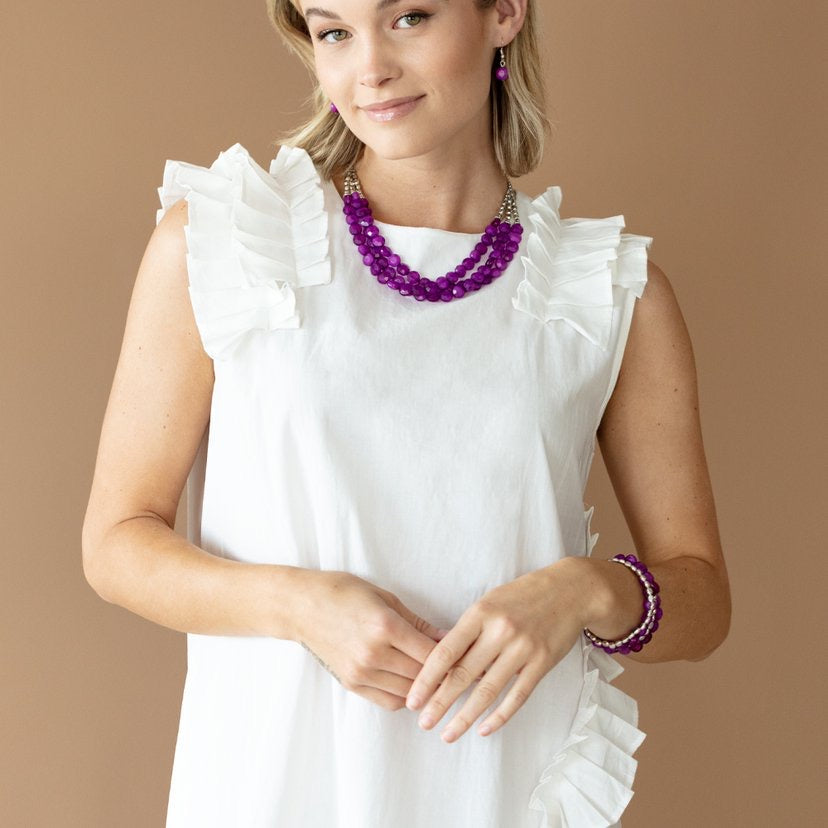 Pacific Picnic - Purple - Paparazzi Necklace and Seaside Siesta Purple - Paparazzi Necklace