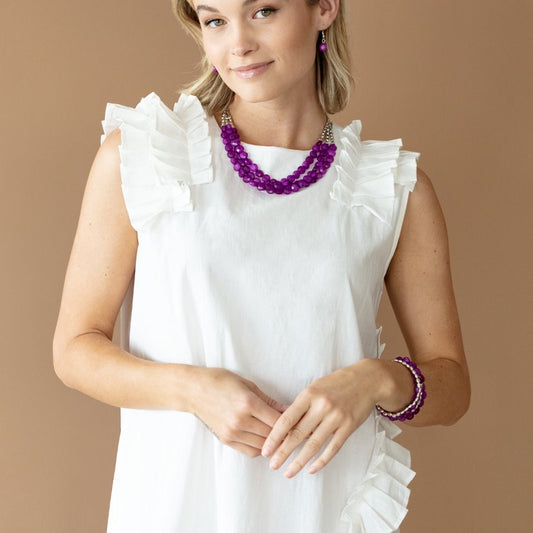 Pacific Picnic - Purple - Paparazzi Necklace and Seaside Siesta Purple - Paparazzi Necklace