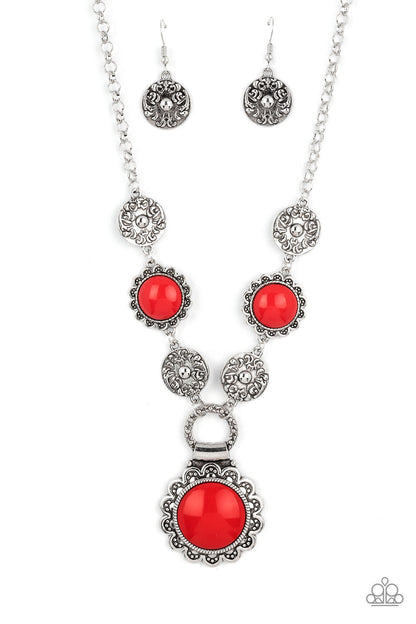 Poppy Persuasion Red Paparazzi Necklace and Positivity Poppy Red Paparazzi Bracelet