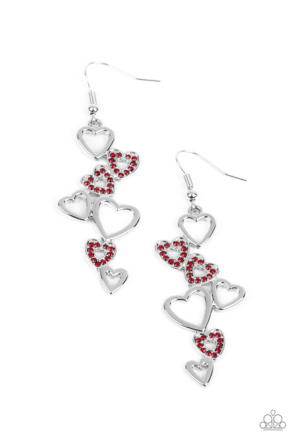 Dainty Darling - Pink Necklace and Sweetheart Serenade Red Earrings